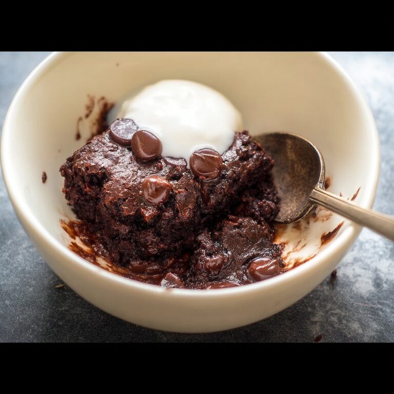 Gooey One-Minute Microwave Brownie Recipe