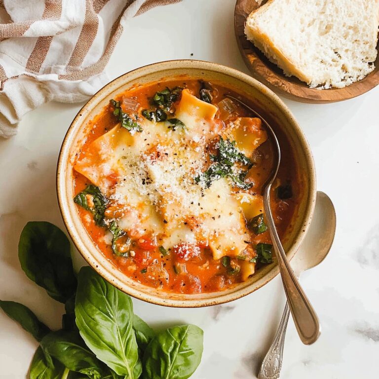 Easy Creamy Lasagna Soup Recipe