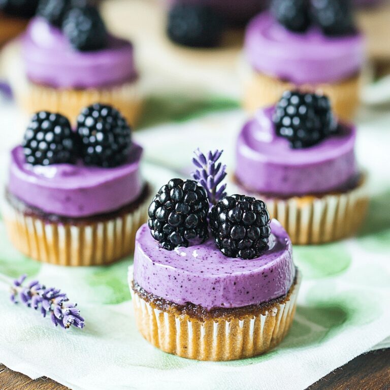 Mini Blackberry Lavender Cheesecakes Recipe
