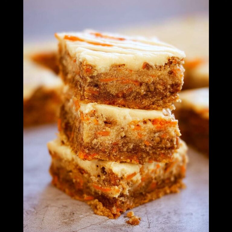 Moist Cream Cheese Carrot Cake Bars Recipe