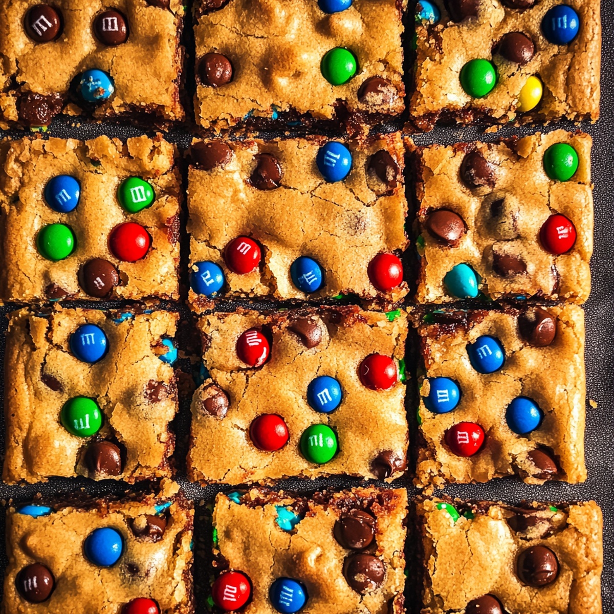 Classic M&M Cookie Bars Recipe