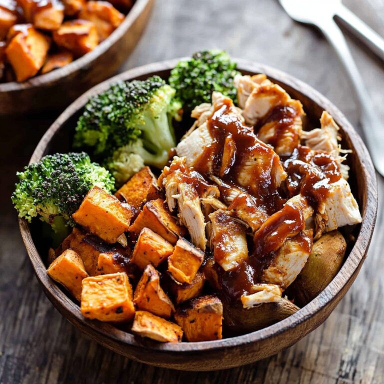 BBQ Chicken & Roasted Sweet Potato Bowls Recipe