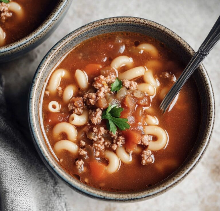 Hamburger Soup with Macaroni Recipe