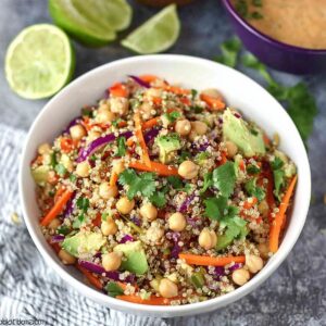 Vibrant Chickpea Thai Quinoa Salad Recipe