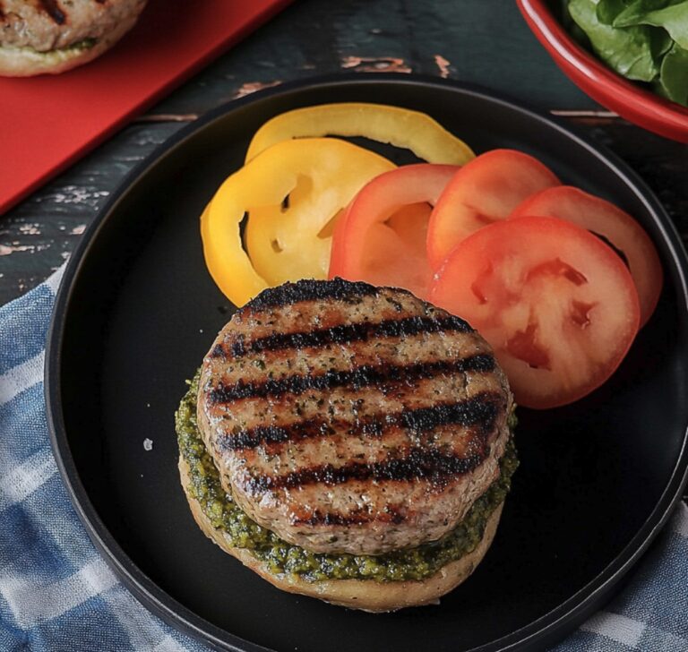 Juicy Pesto Turkey Burgers Recipe