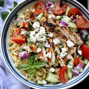 Vibrant Greek Chicken Orzo Power Bowls Recipe