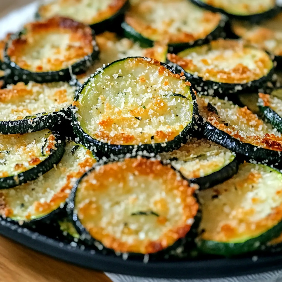Golden Parmesan Zucchini Rounds Recipe