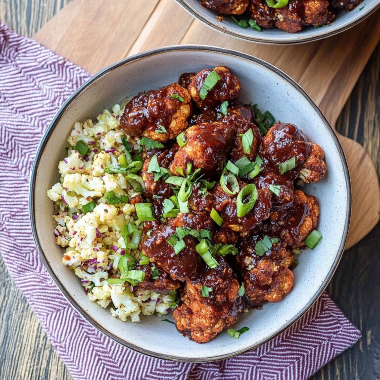 Sizzling BBQ Cauliflower Bites Bowl Recipe