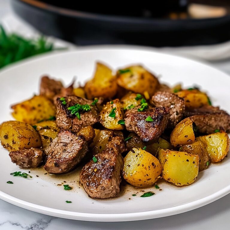 Butter Steak Bites with Garlic Herb Potatoes Recipe