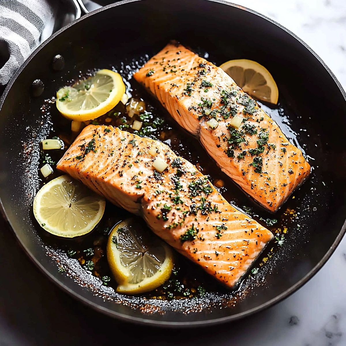 Easy Pan-Fried Salmon With Lemon And Garlic Recipe