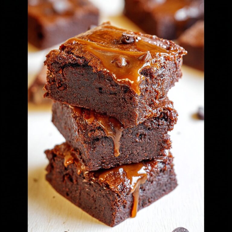 Gooey Caramel Chocolate Chip Brownies Recipe