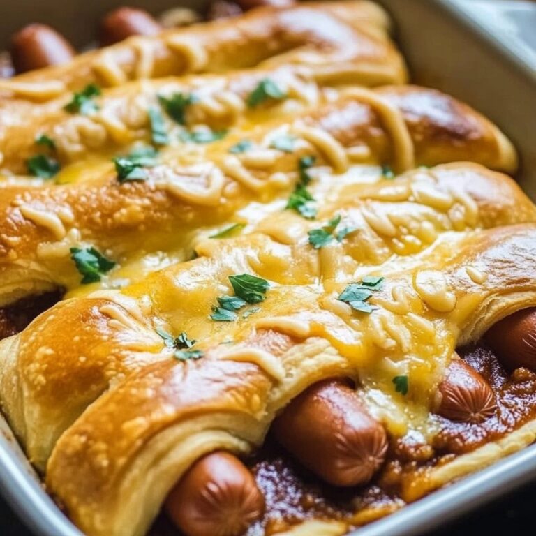 Chili Cheese Crescent Hot Dog Bake Recipe