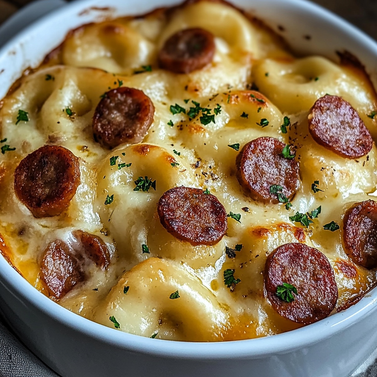 Crockpot Pierogi Casserole with Sausage Recipe