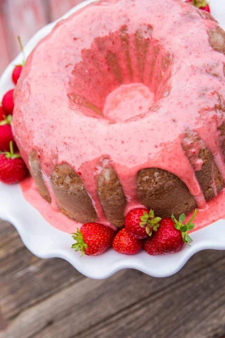 Dreamy Strawberries And Cream Nothing Bundt Cake Recipe