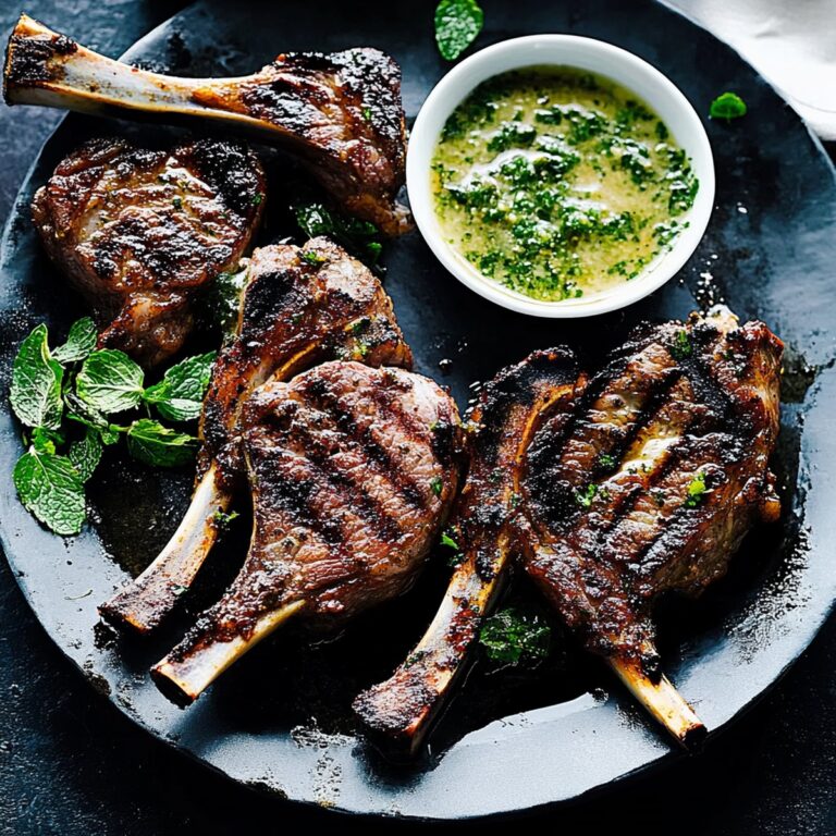 Grilled Lamb Chops with Mint Sauce Recipe