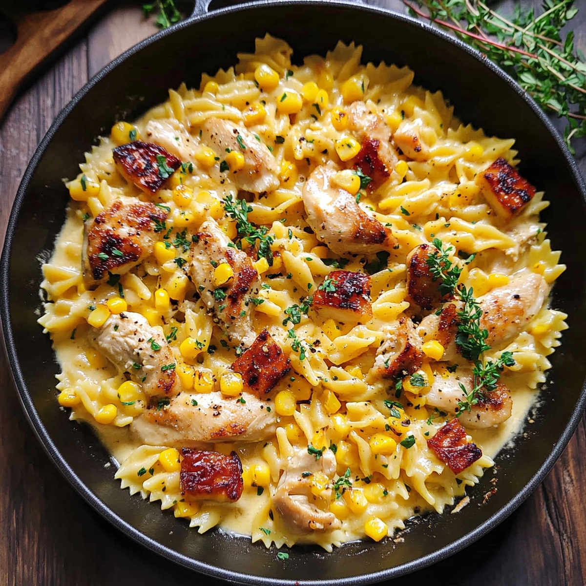 Wholesome Chicken and Corn Pasta Recipe