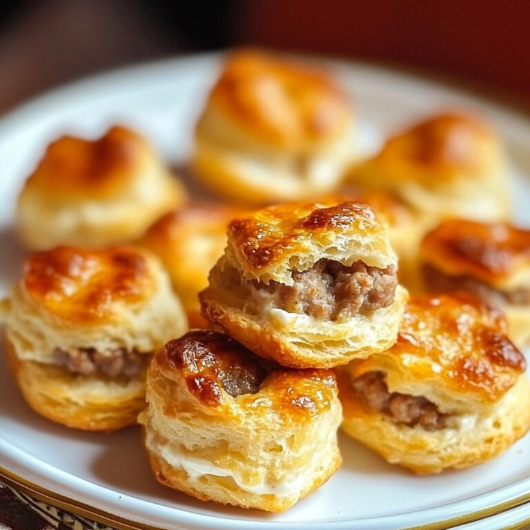 Sausage & Cream Cheese Biscuit Bites Recipe