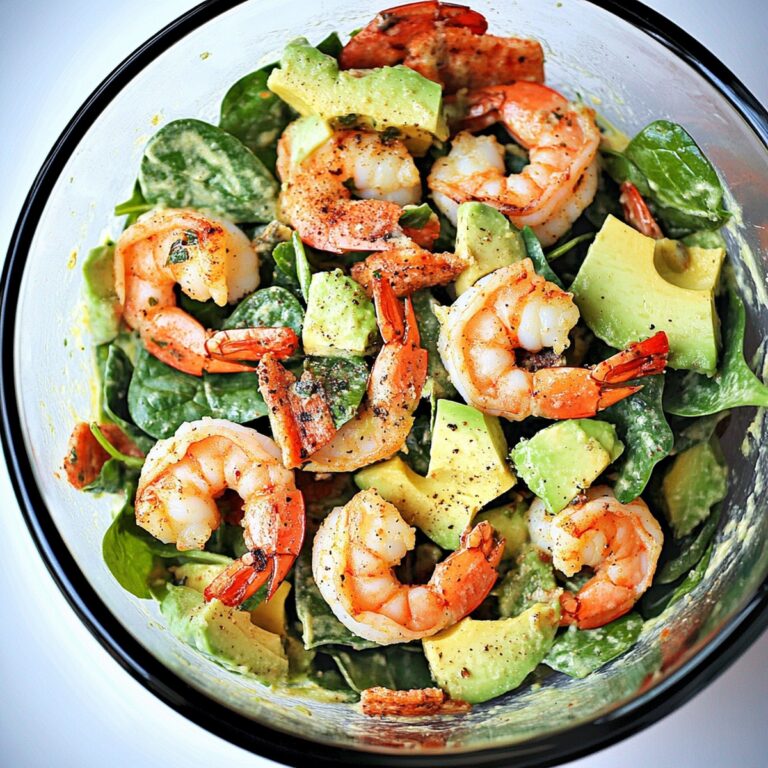 Shrimp, Avocado, And Spinach Salad Recipe
