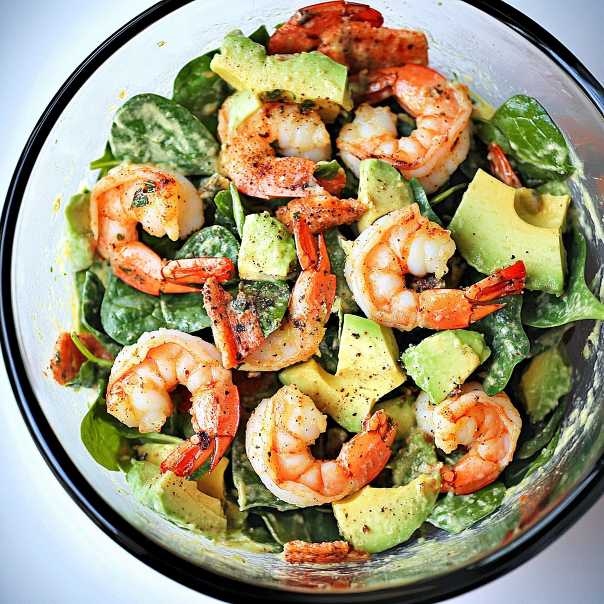 Shrimp, Avocado, And Spinach Salad Recipe