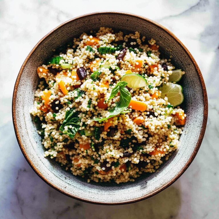 Couscous Salad with Lime Basil Vinaigrette Recipe