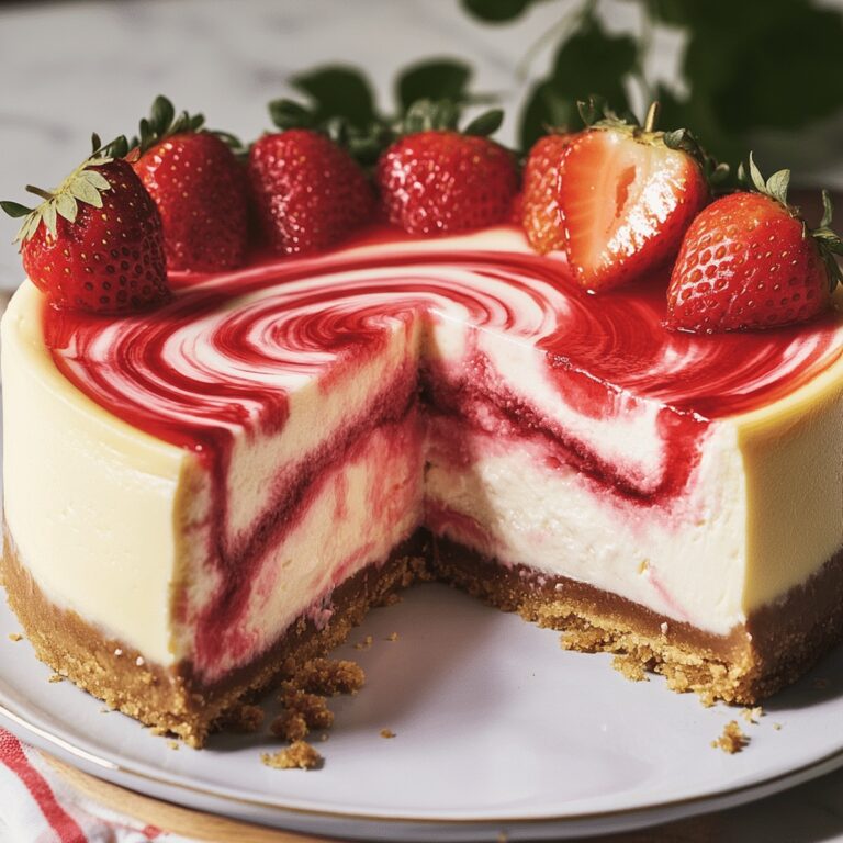 Strawberry Swirl Cheesecake Recipe