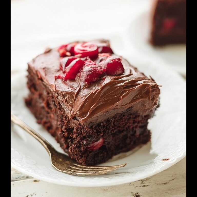 Decadent Triple Chocolate Cherry Cake Recipe