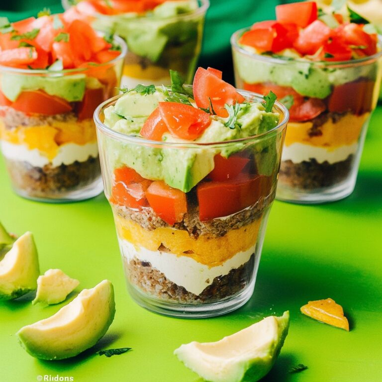 Incredible 7-Layer Dip Cups Recipe