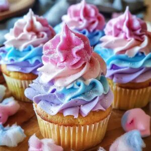 Fluffy Cotton Candy Cupcakes Recipe