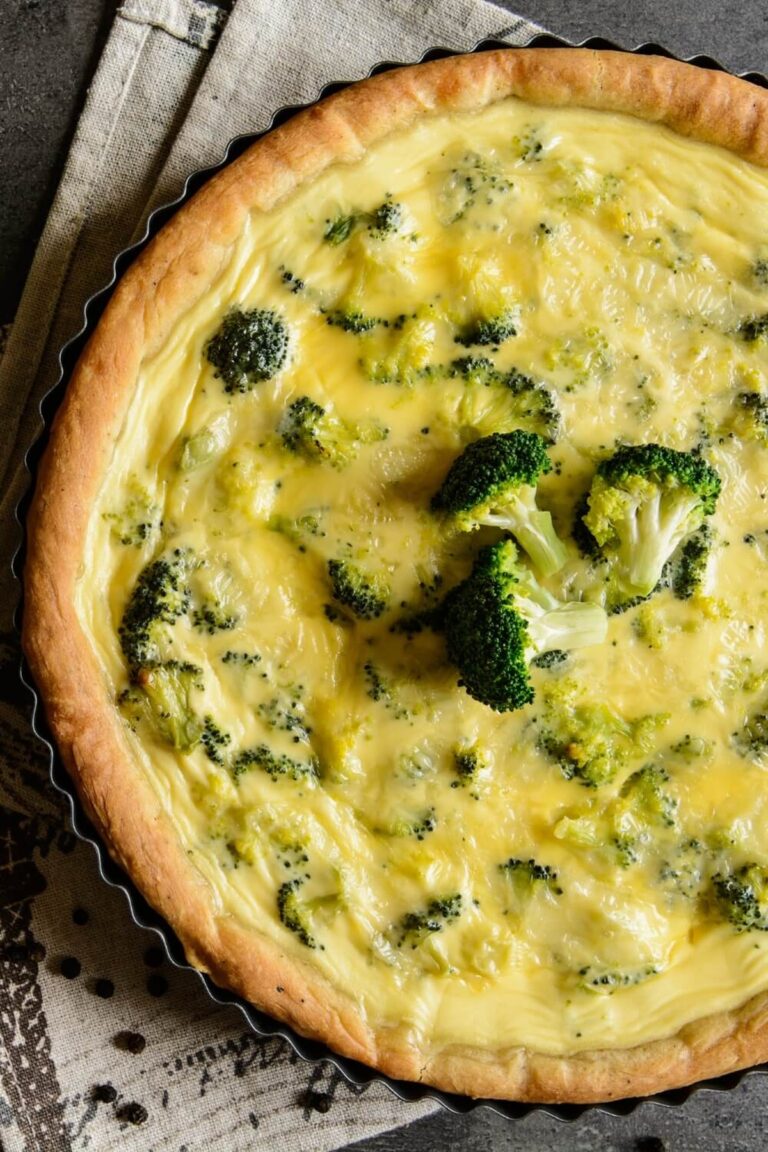 Creamy Pioneer Woman Broccoli Cheese Quiche Recipe