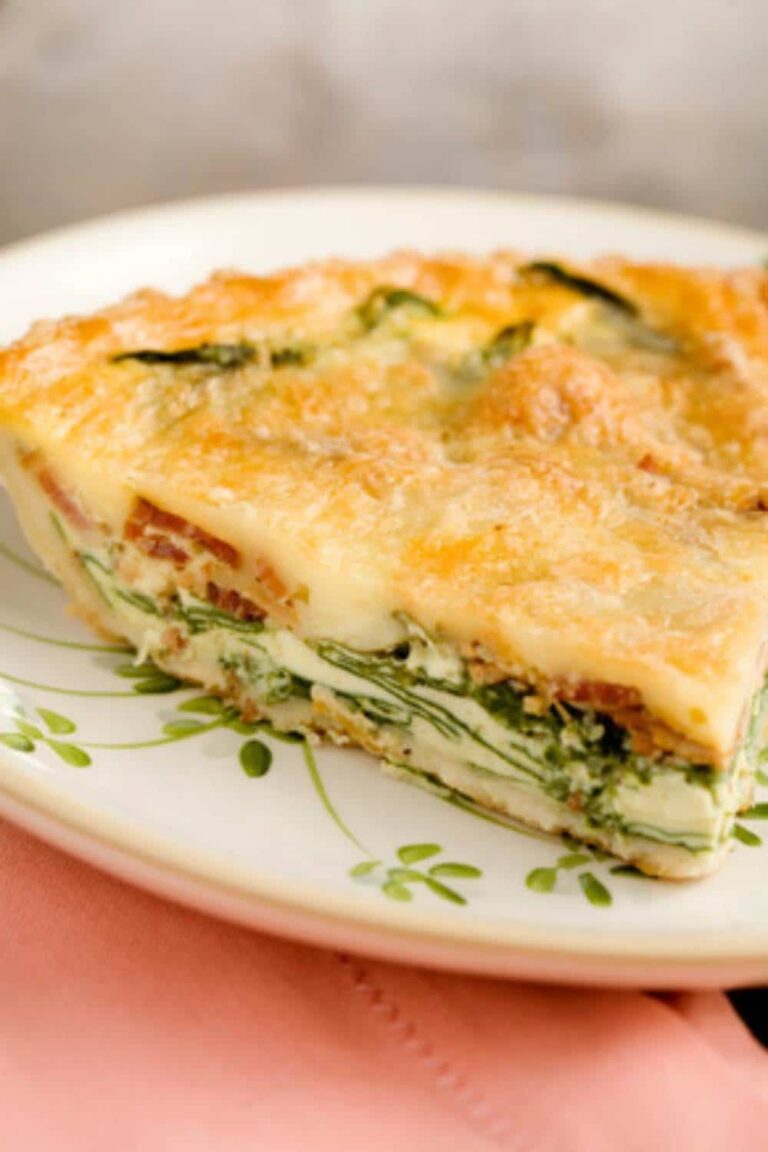 Hearty Paula Deen Bacon Spinach Quiche Recipe