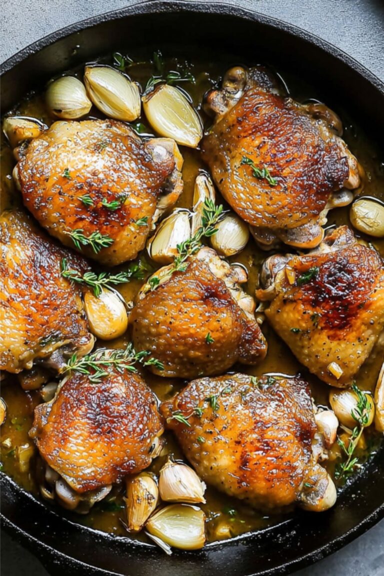 Savory Julia Child Chicken With 40 Cloves Of Garlic Recipe