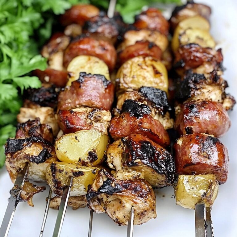 Smoked Sausage Chicken and Potato Kabobs Recipe