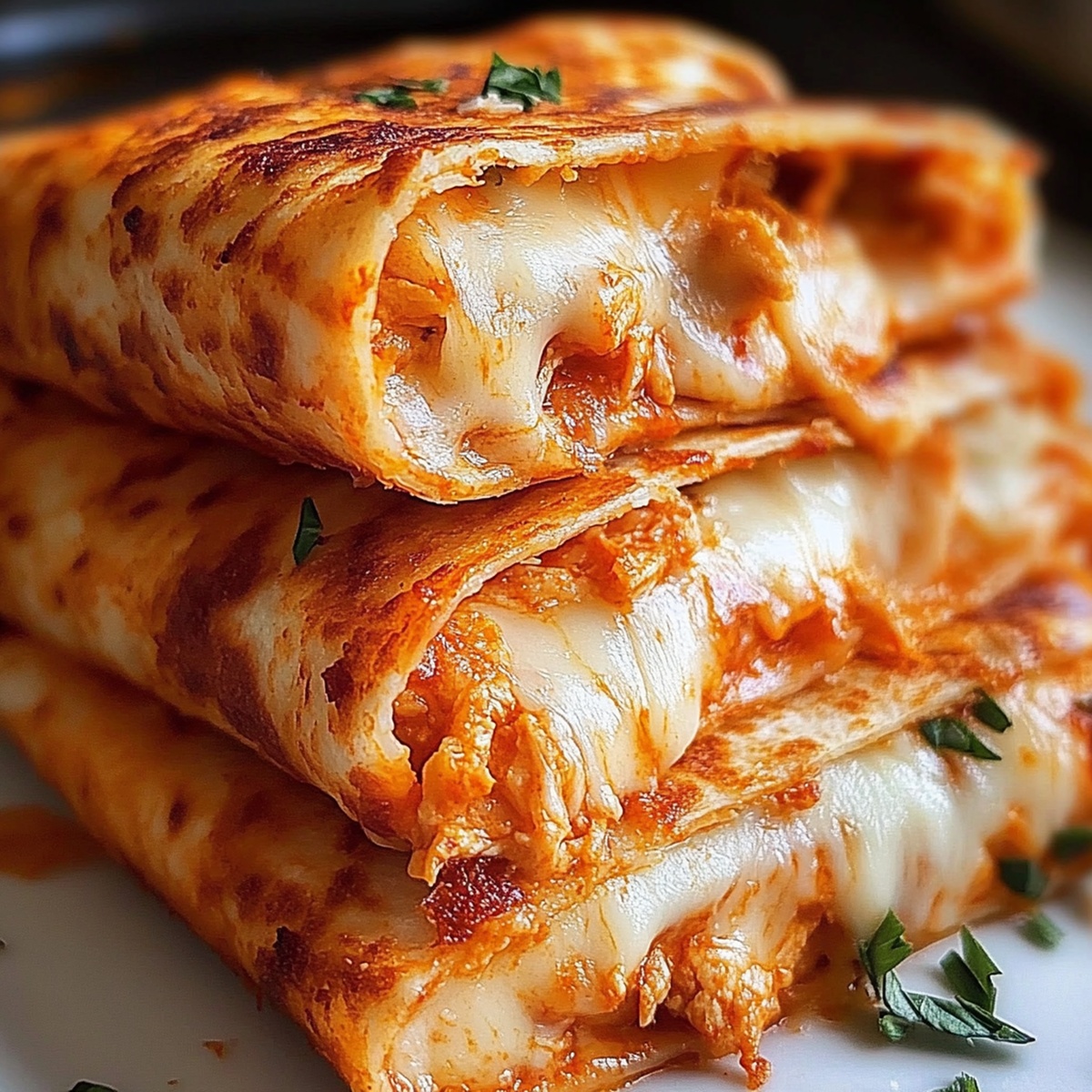 Cheesy Air Fryer Chicken Parmesan Wraps Recipe