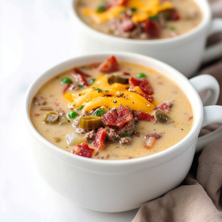 Keto Bacon Cheeseburger Soup Recipe