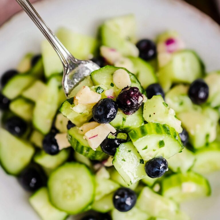 Vibrant Cucumber Salad with Blueberries Recipe