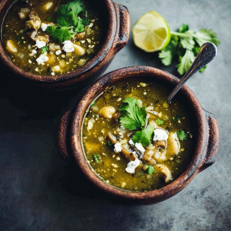 Mushroom Poblano Posole Verde Recipe