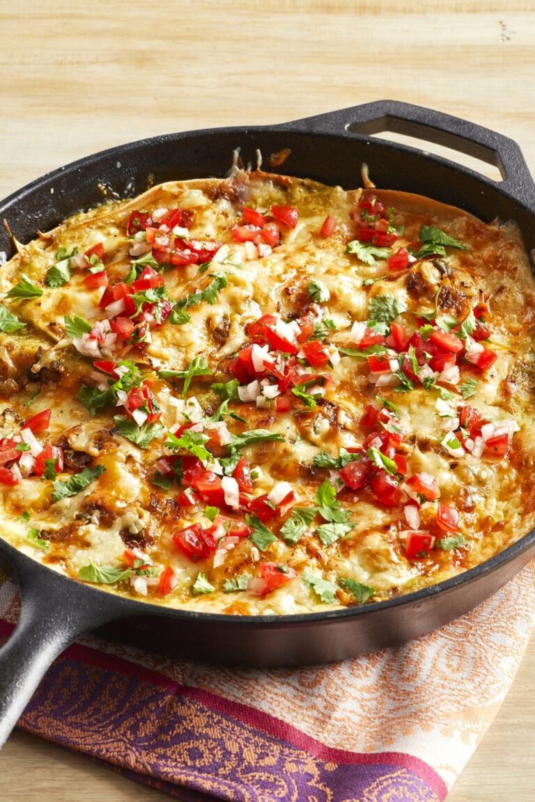 Spicy Green Chile Chicken Enchilada Casserole Recipe
