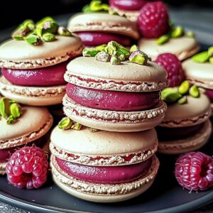 Raspberry Pistachio Macarons Recipe