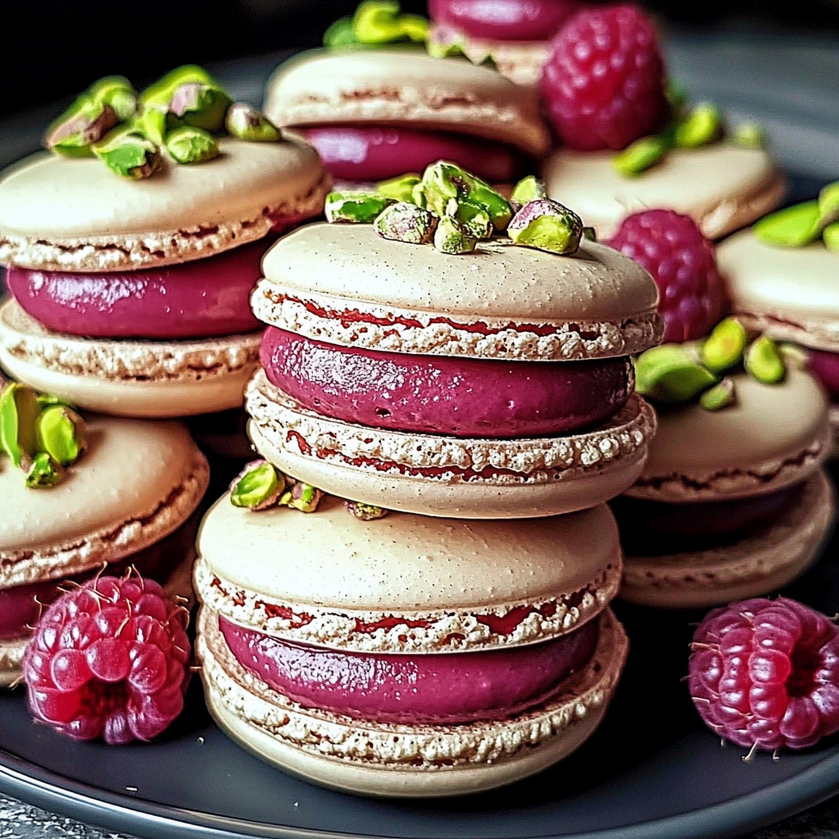 Raspberry Pistachio Macarons Recipe