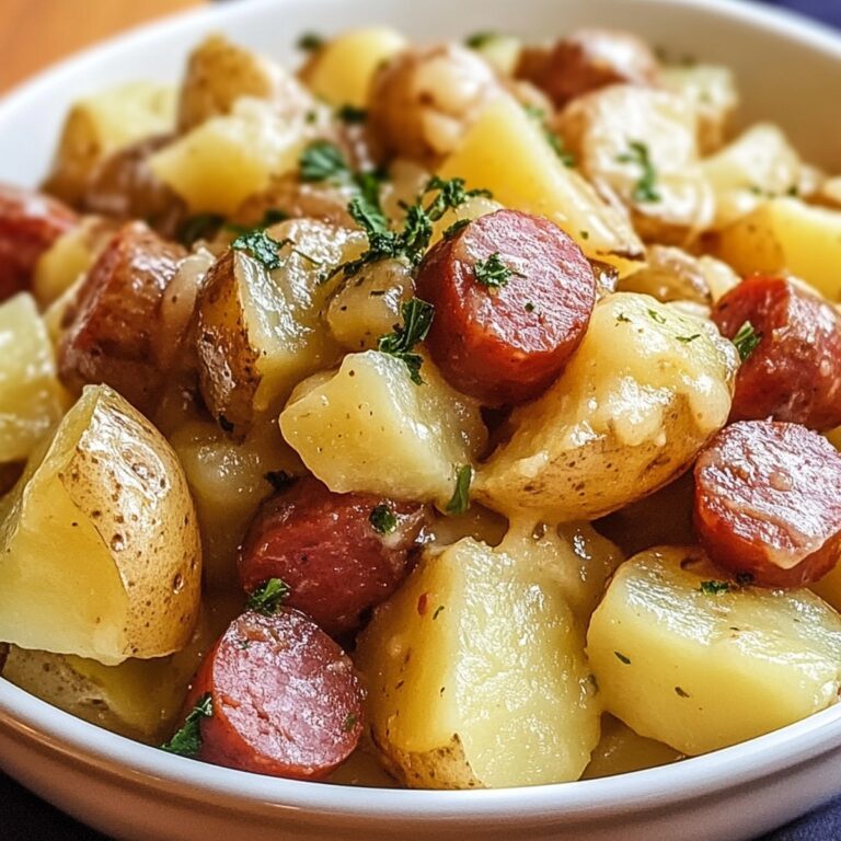 Crockpot Cheesy Potatoes and Kielbasa Recipe