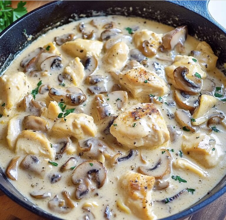 Creamy Mushroom Asiago Chicken Recipe