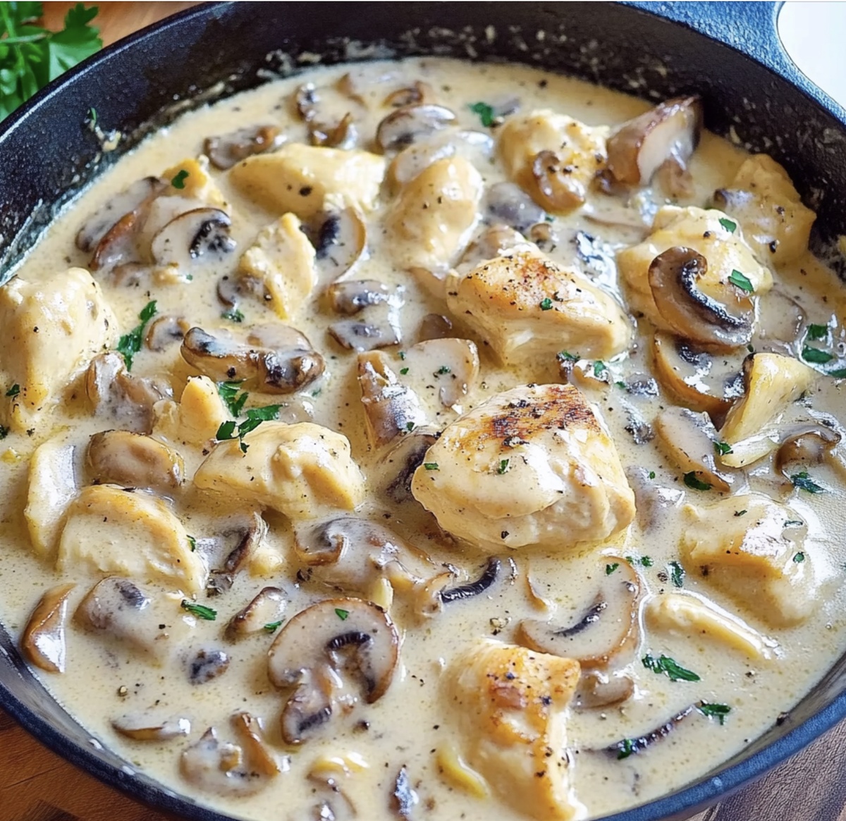 Creamy Mushroom Asiago Chicken Recipe