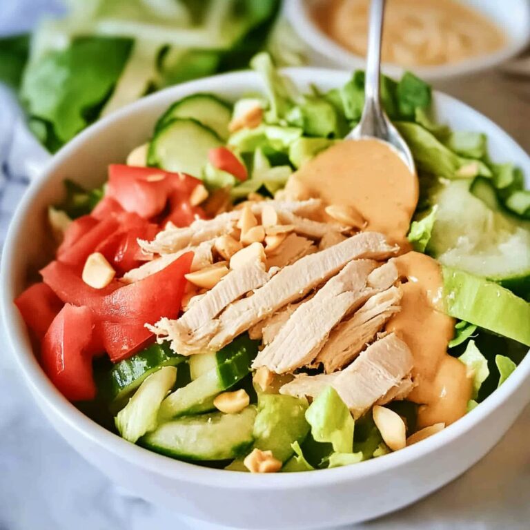 Crunchy Thai Chicken Salad with Peanut Dressing Recipe
