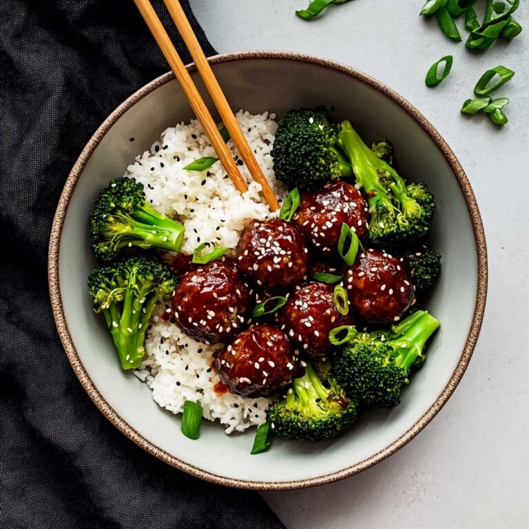 Sticky Mongolian Meatballs And Broccoli Recipe