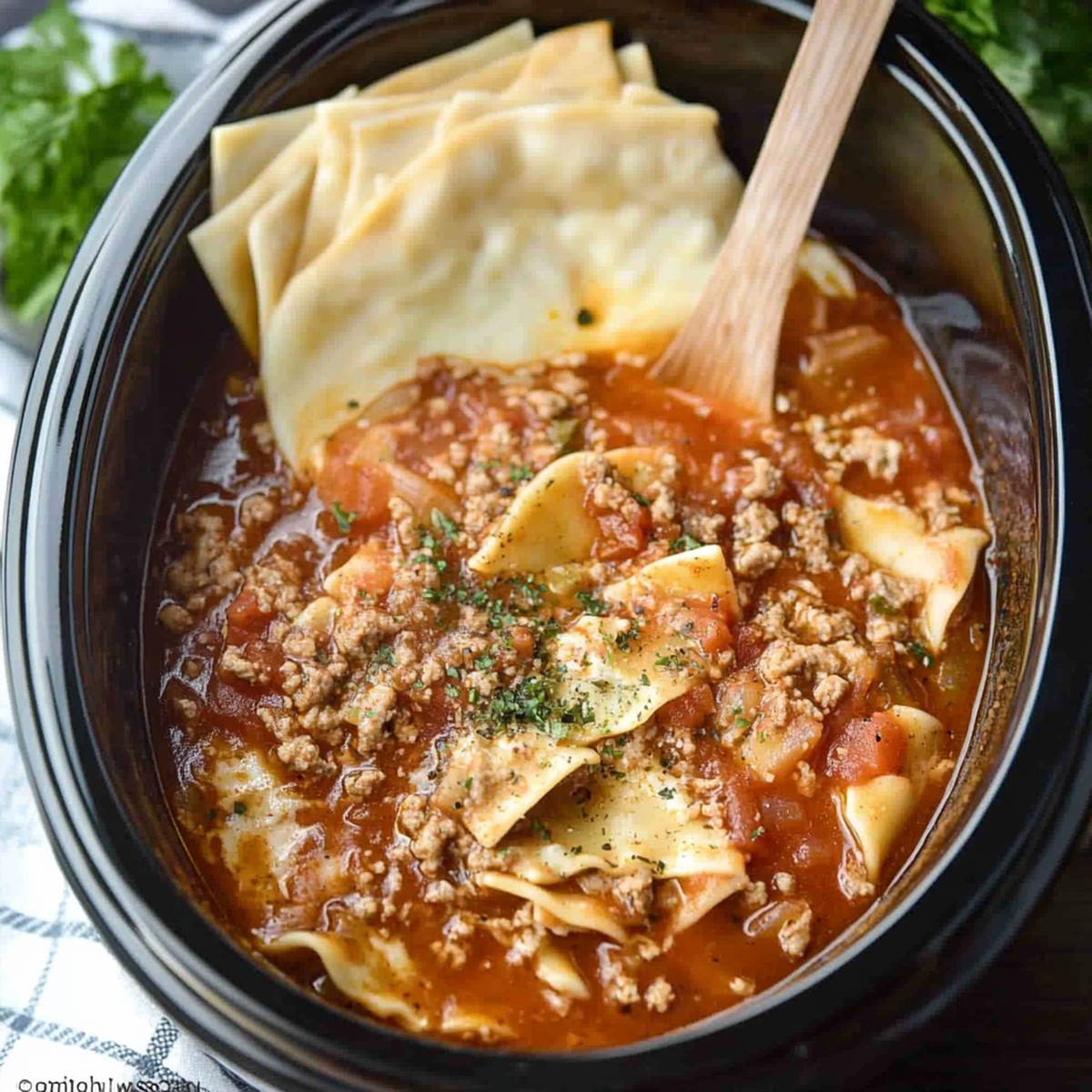 Crock Pot Lasagna Soup Recipe