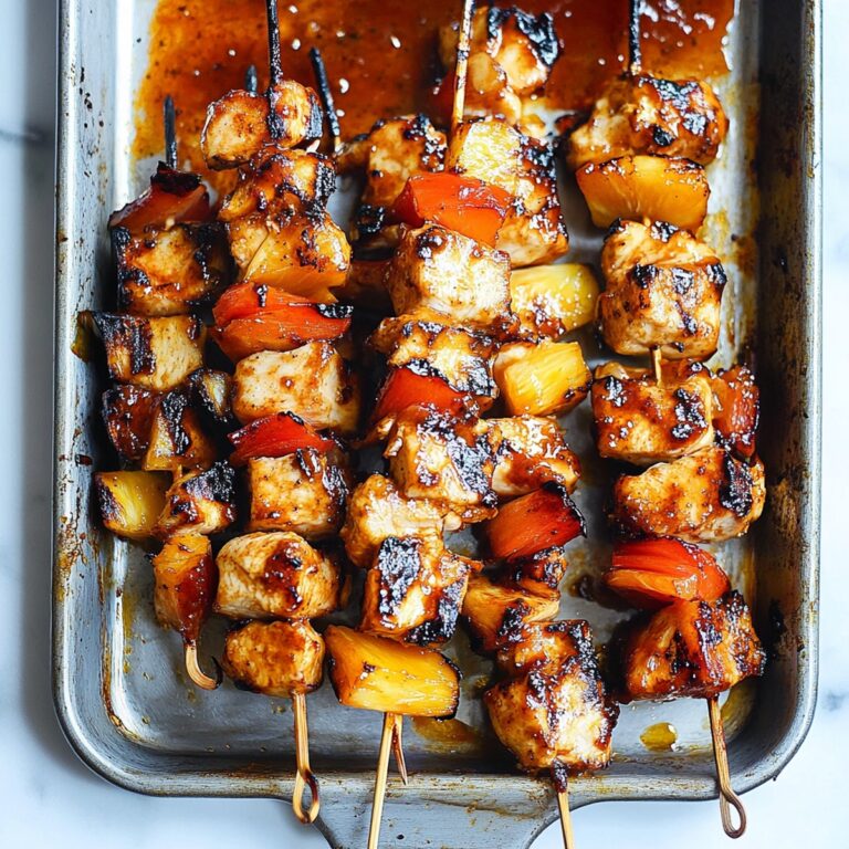 Tangy BBQ Pineapple Chicken Kabobs Recipe