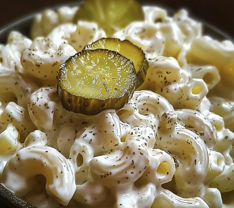 Classic Dill Pickle Macaroni Salad Recipe