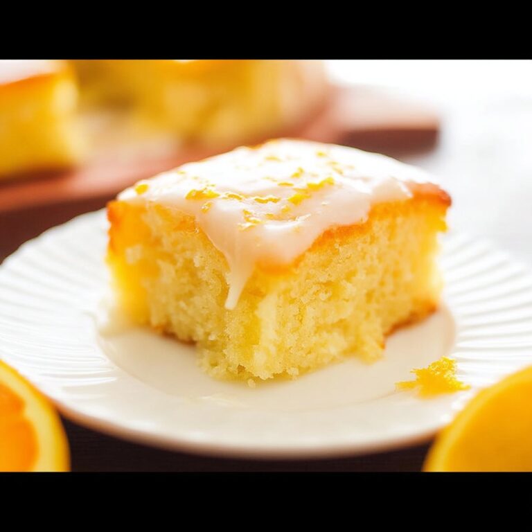 Sunny Orange Poke Cake with Honey-Orange Glaze Recipe