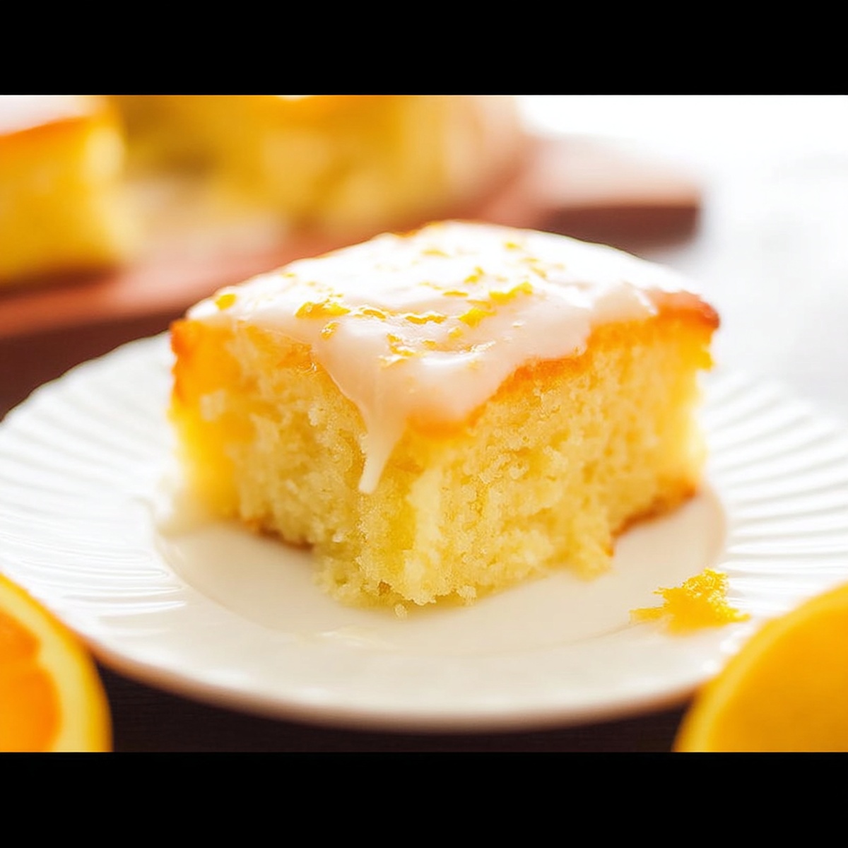Sunny Orange Poke Cake with Honey-Orange Glaze Recipe