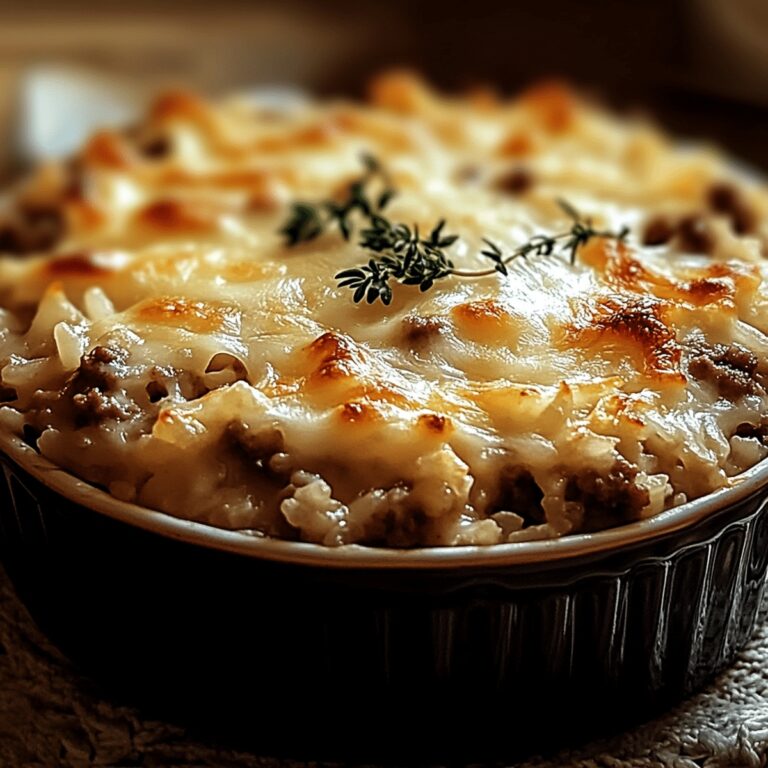 French Onion Ground Beef and Rice Casserole Recipe